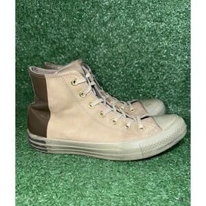 Converse Chuck Taylor Womens Size 8 Olive Green Leather Shoes High Top Sneakers‎